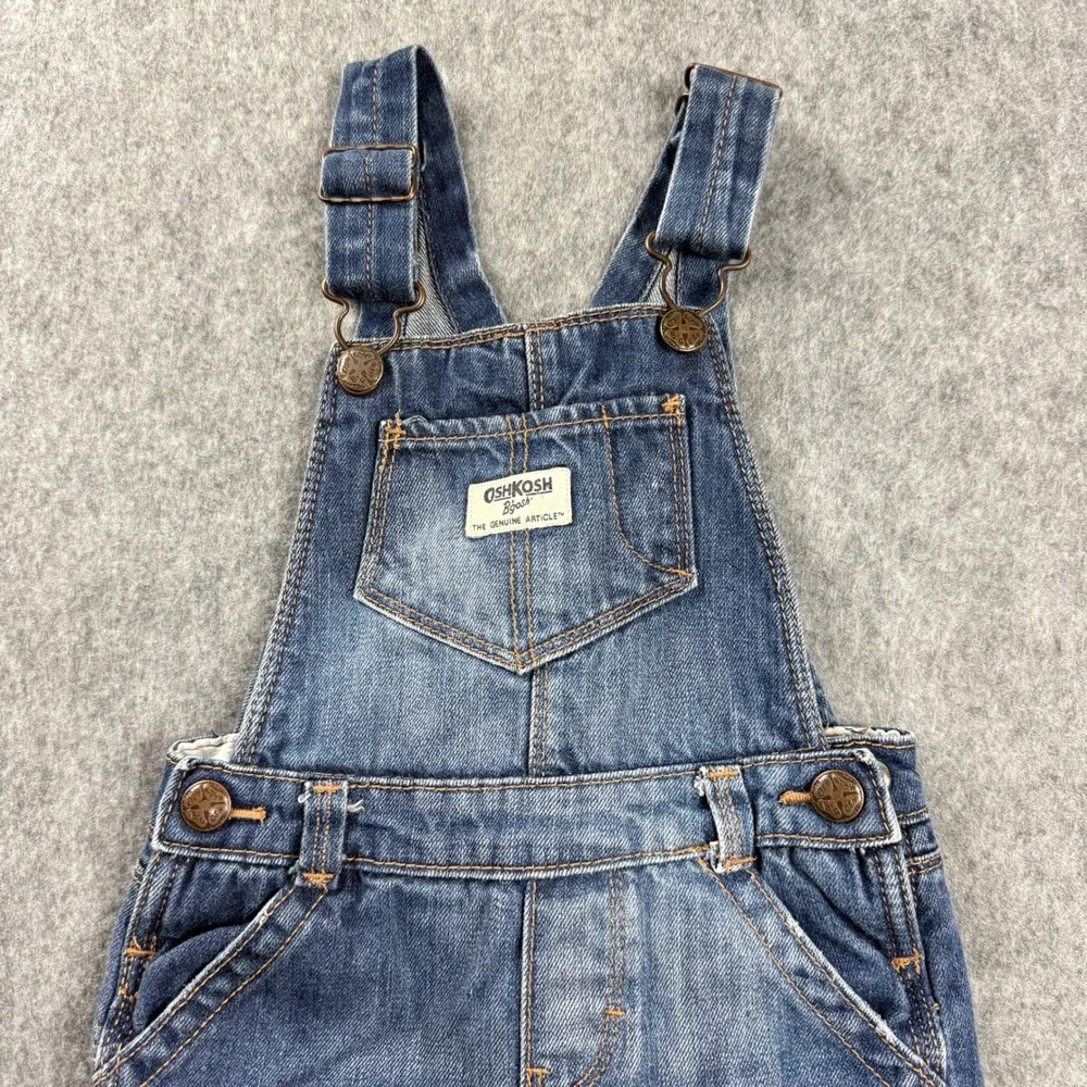 OshKosh Kids Overalls 3T  Blue Denim Bgosh Bib  Medium Wash‎ Adjustable